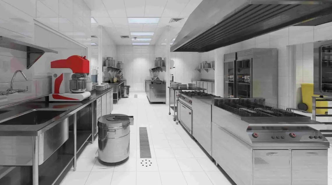 Cozinha industrial entregue pela CAP Metalúrgica